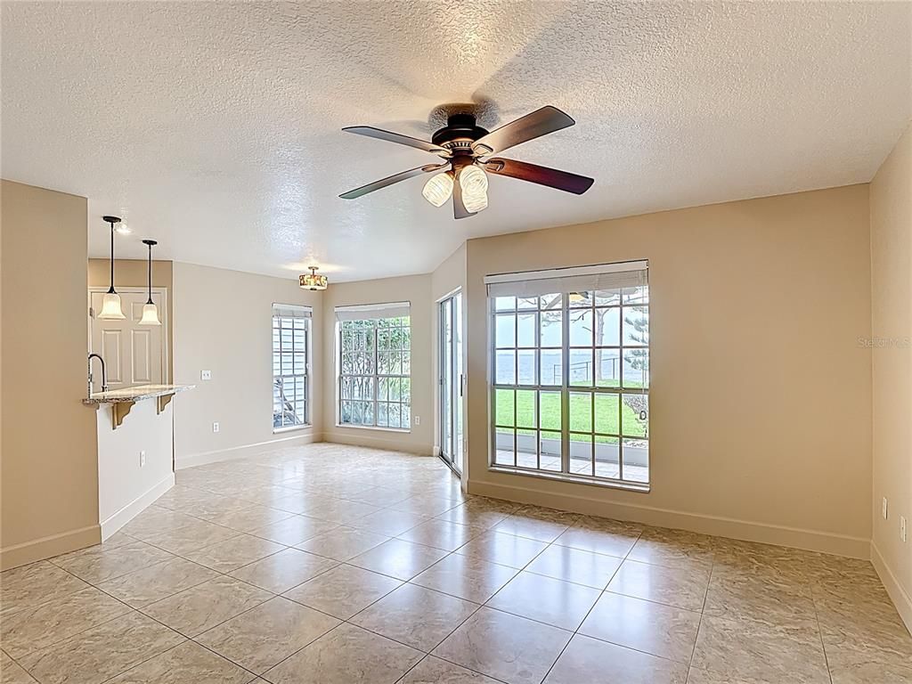 Empty room, Interior, Kitchen, Pendant Lights