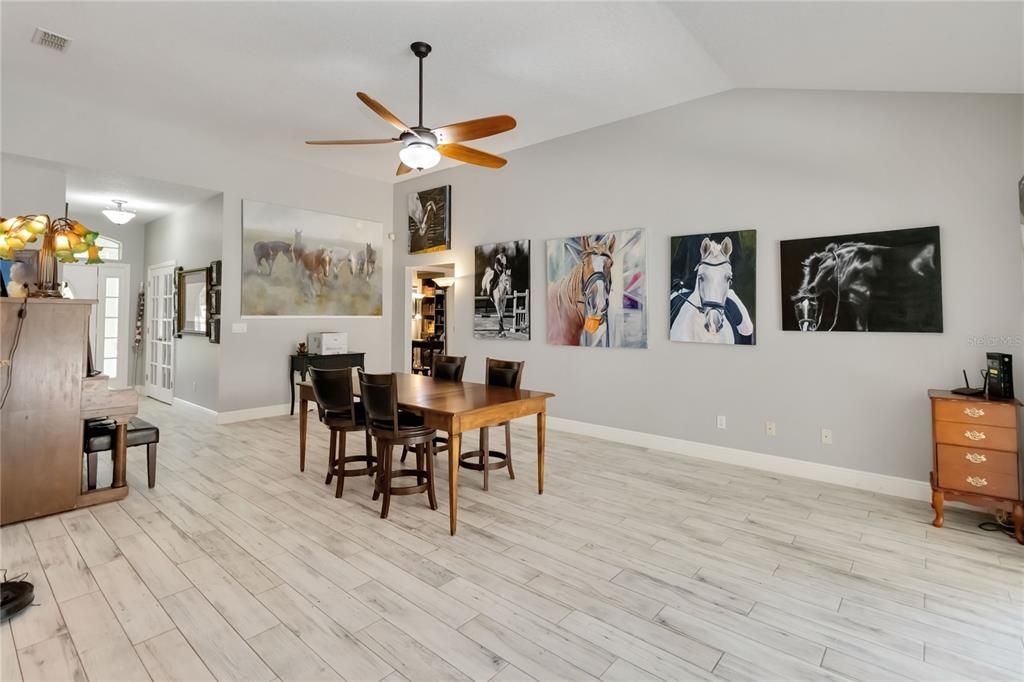 Dining room, Interior, Wood Texture Flooring