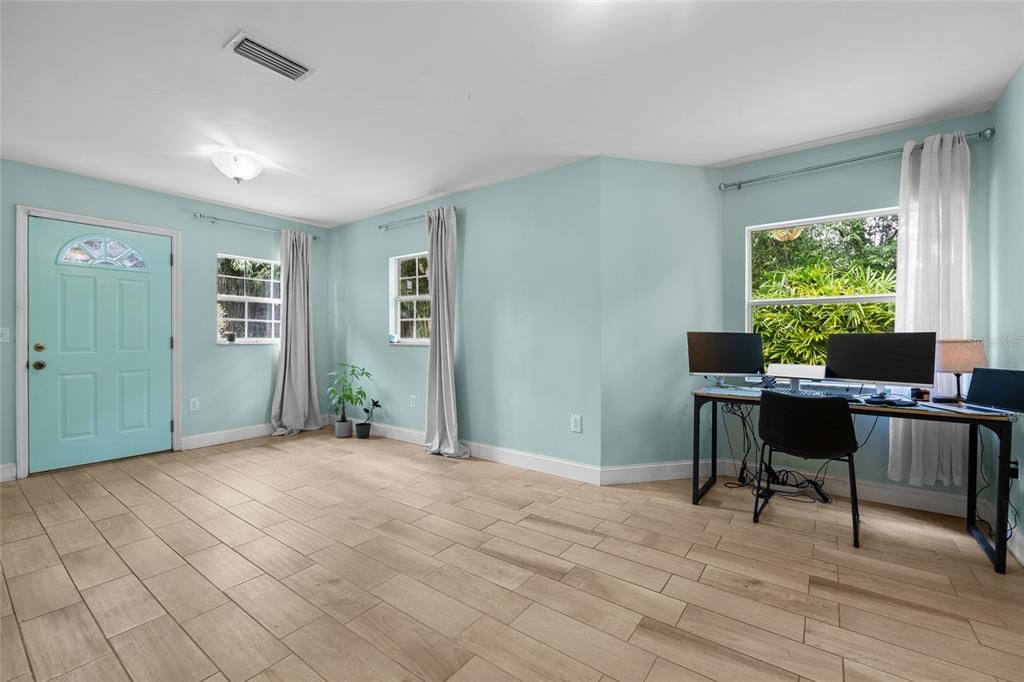 Home Office, Interior, Wood Texture Flooring