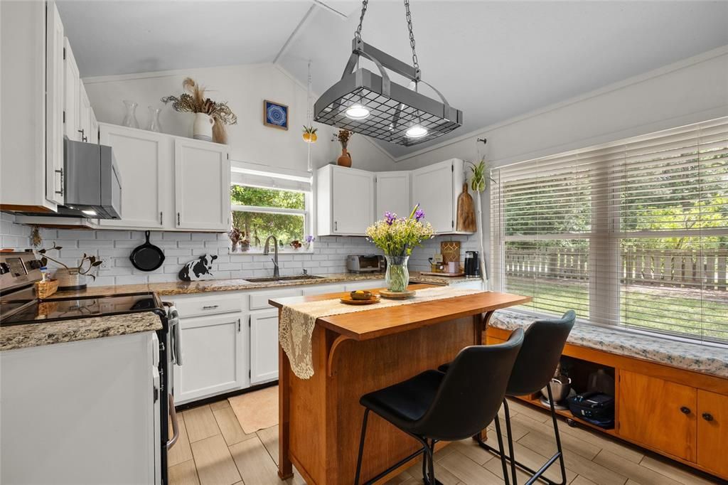 Interior, Kitchen, Wood Texture Flooring