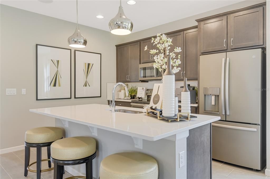 Interior, Kitchen, Pendant Lights, Recessed Lighting, Stainless Steel Appliances