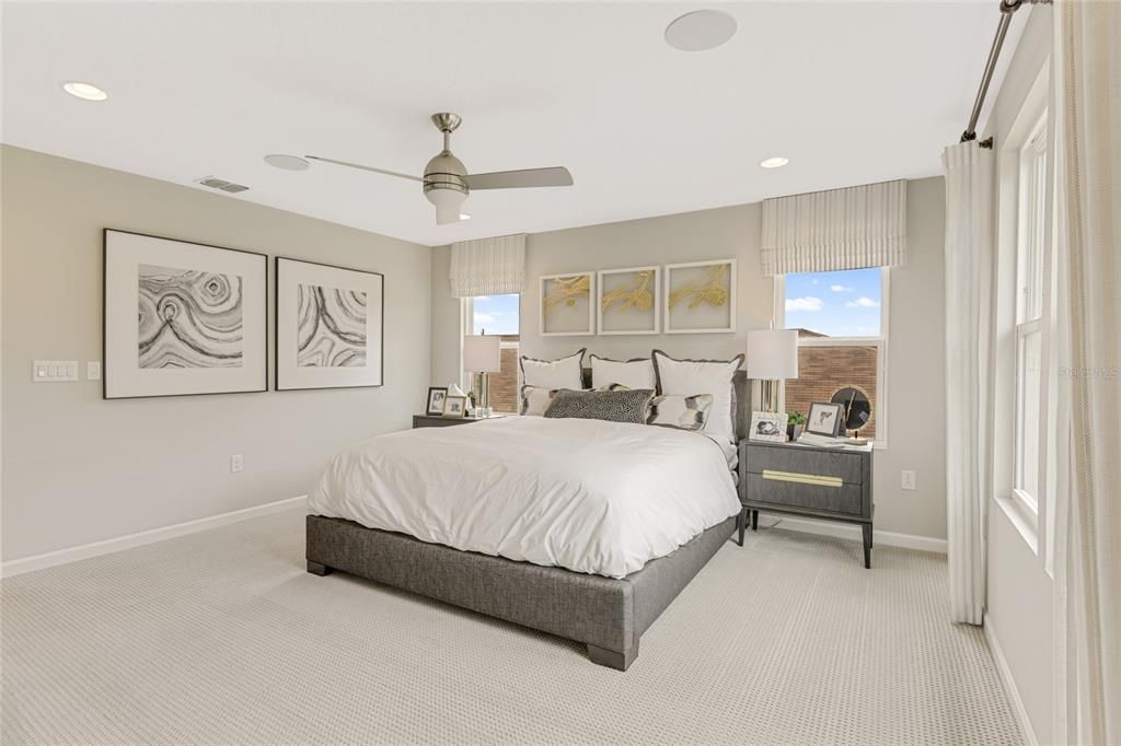 Bedroom, Interior, Recessed Lighting