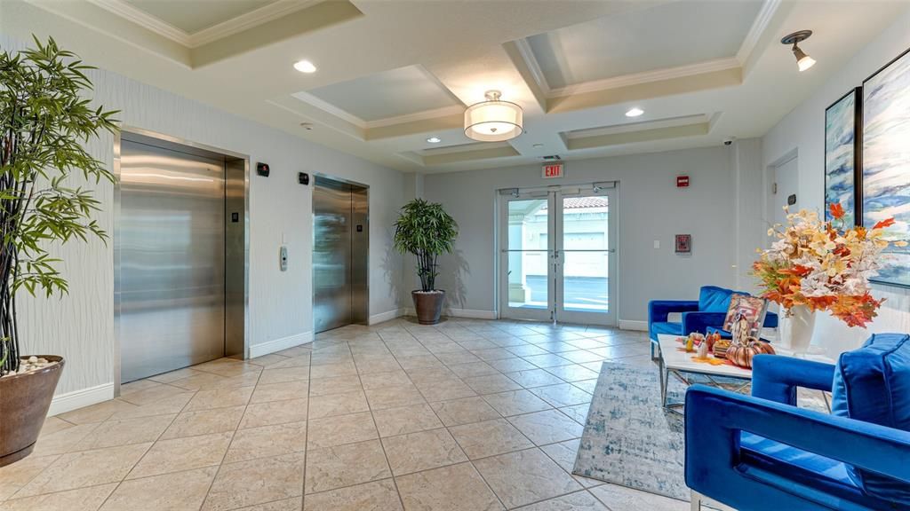 Elevator, Interior, Recessed Lighting