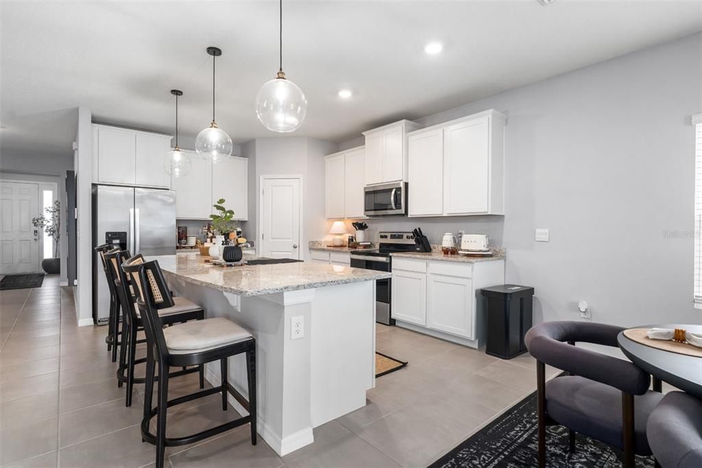 Interior, Kitchen, Pendant Lights, Recessed Lighting, Stainless Steel Appliances