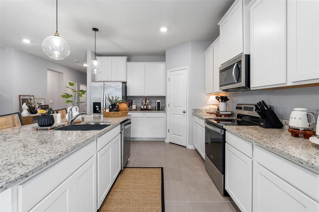 Interior, Kitchen, Pendant Lights, Recessed Lighting, Stainless Steel Appliances