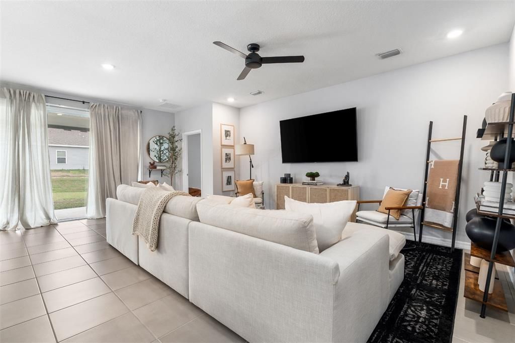 Interior, Living room, Recessed Lighting