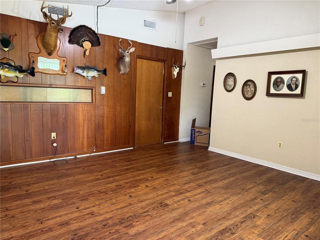 Empty room, Interior, Wood Texture Flooring, Wooden Walls