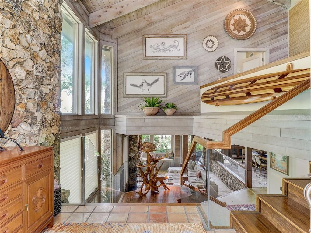 Interior, Stone Walls, Wooden Ceilings