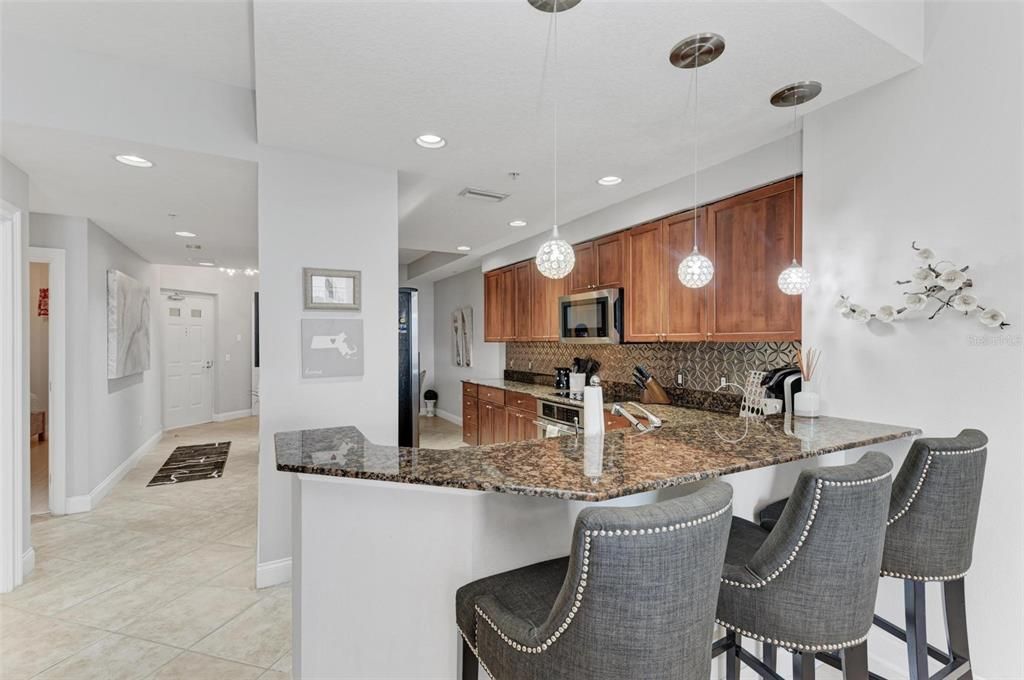 Interior, Kitchen, Pendant Lights, Recessed Lighting, Stainless Steel Appliances