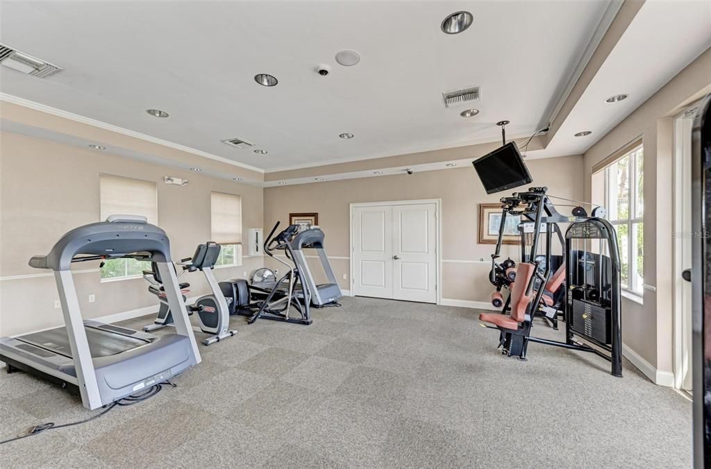 Fitness Equipment, Gym, Interior, Recessed Lighting