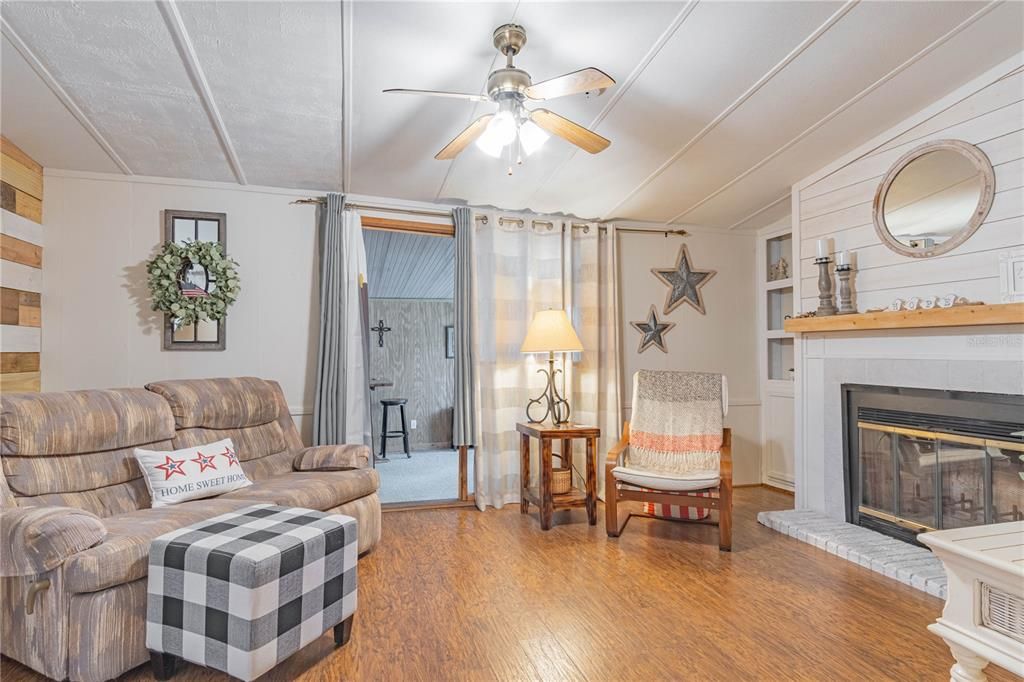 Fireplace, Interior, Wood Texture Flooring