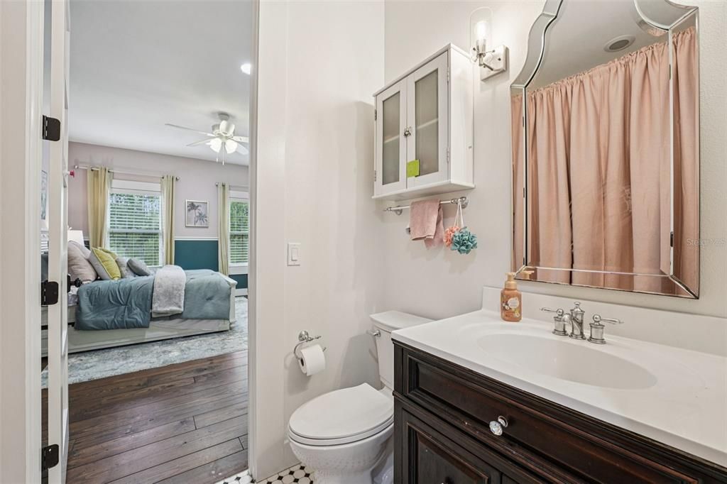 Bathroom, Bedroom, Interior, Recessed Lighting, Wood Texture Flooring