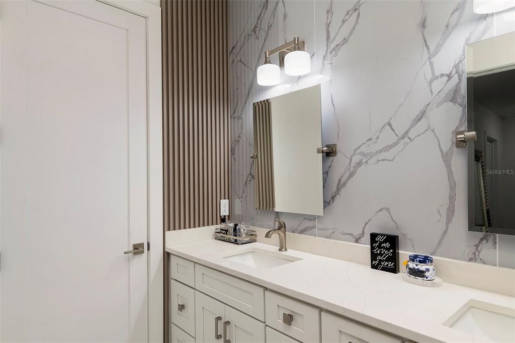 Bathroom, Interior, Marble Walls