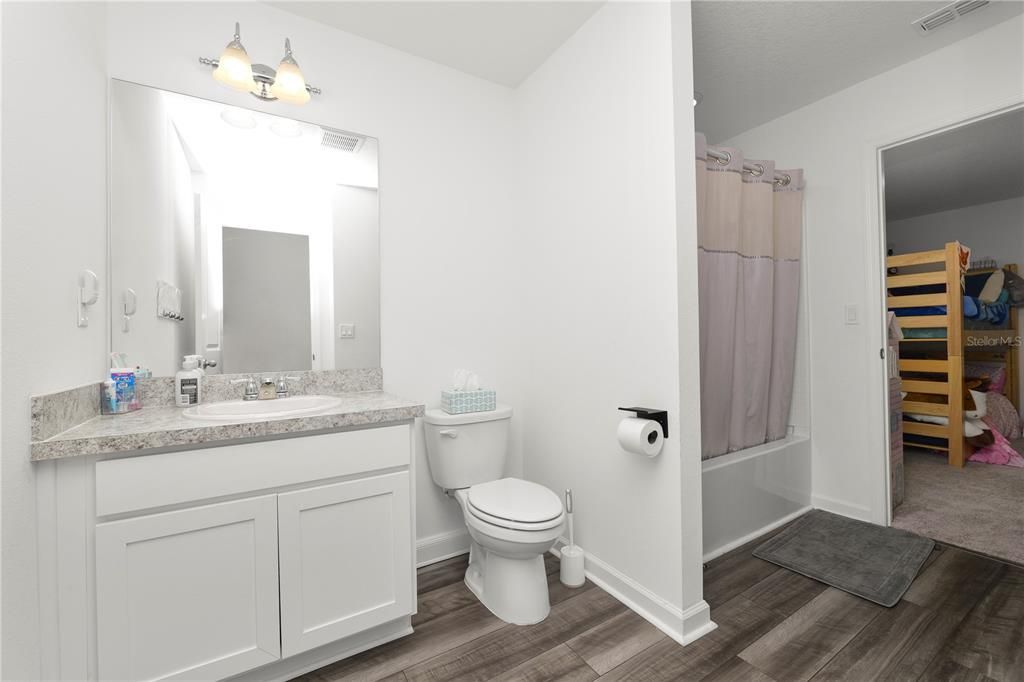 Bathroom, Interior, Wood Texture Flooring