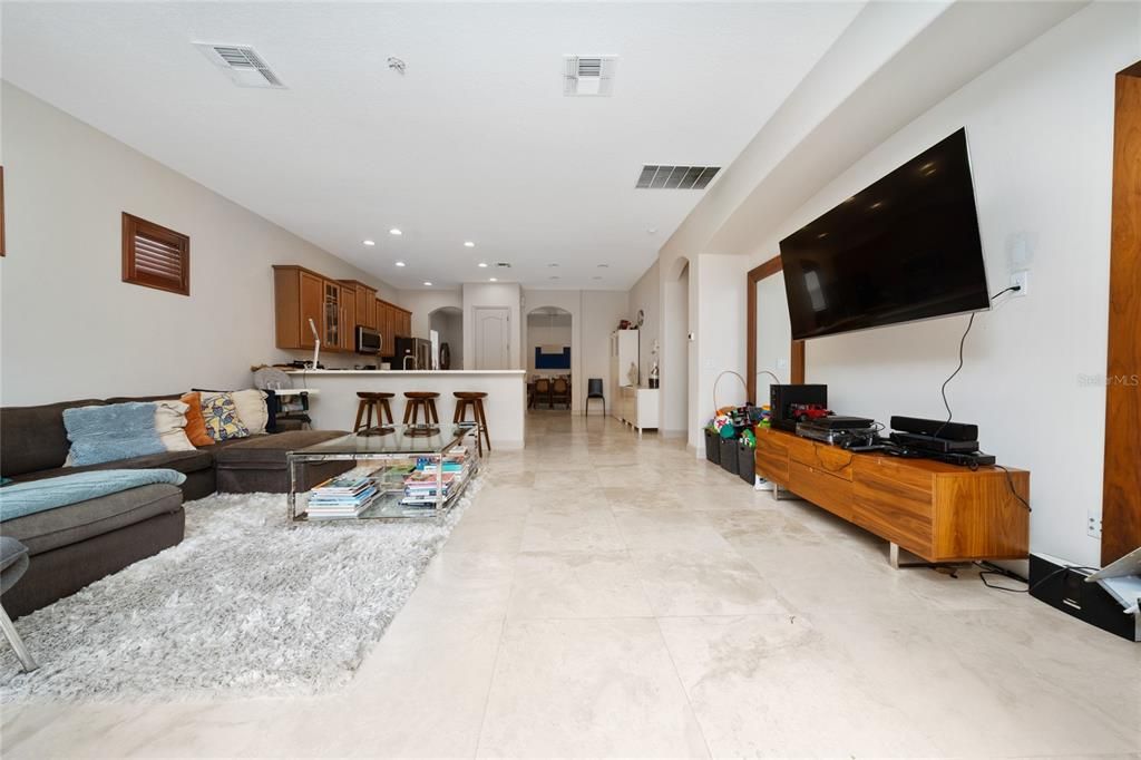 Interior, Kitchen, Living room, Recessed Lighting