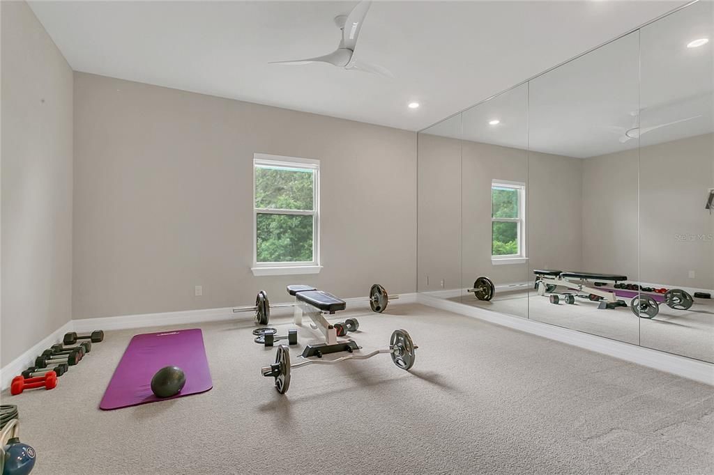 Fitness Equipment, Interior, Recessed Lighting