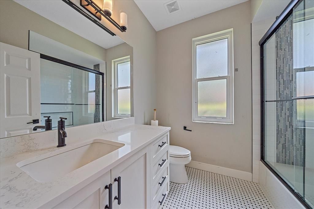 Bathroom, Dual Sink Vanities, Glass Shower, Interior