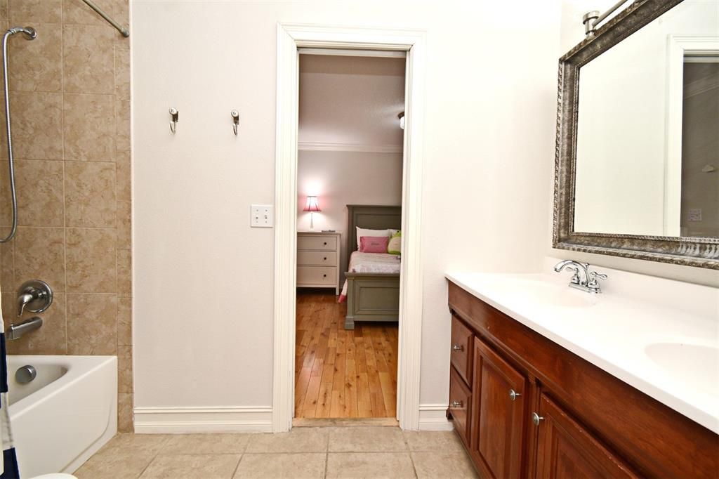 Bathroom, Bedroom, Dual Sink Vanities, Interior, Wood Texture Flooring