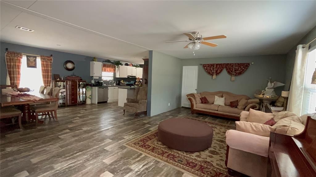 Dining room, Interior, Kitchen, Living room, Wood Texture Flooring