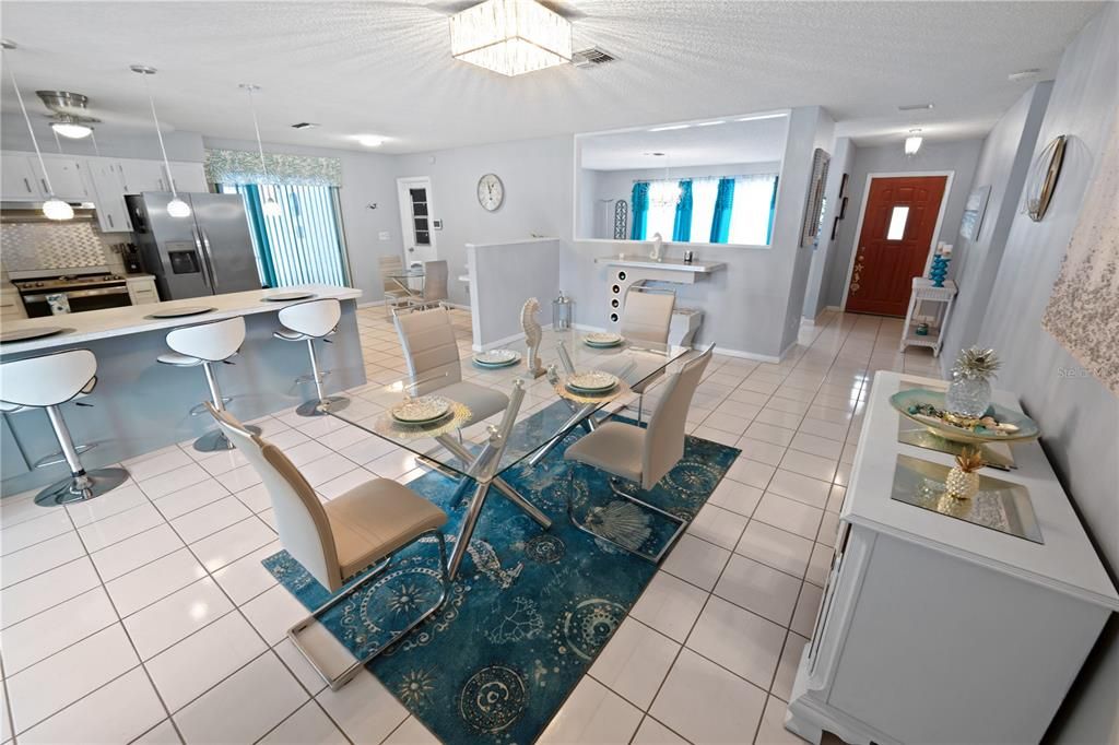 Dining room, Interior, Kitchen, Stainless Steel Appliances