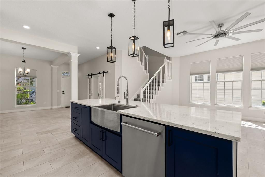 Interior, Kitchen, Pendant Lights, Recessed Lighting