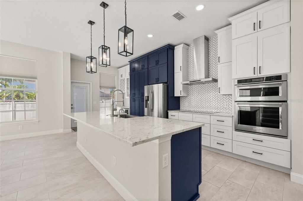 Interior, Kitchen, Pendant Lights, Recessed Lighting, Stainless Steel Appliances