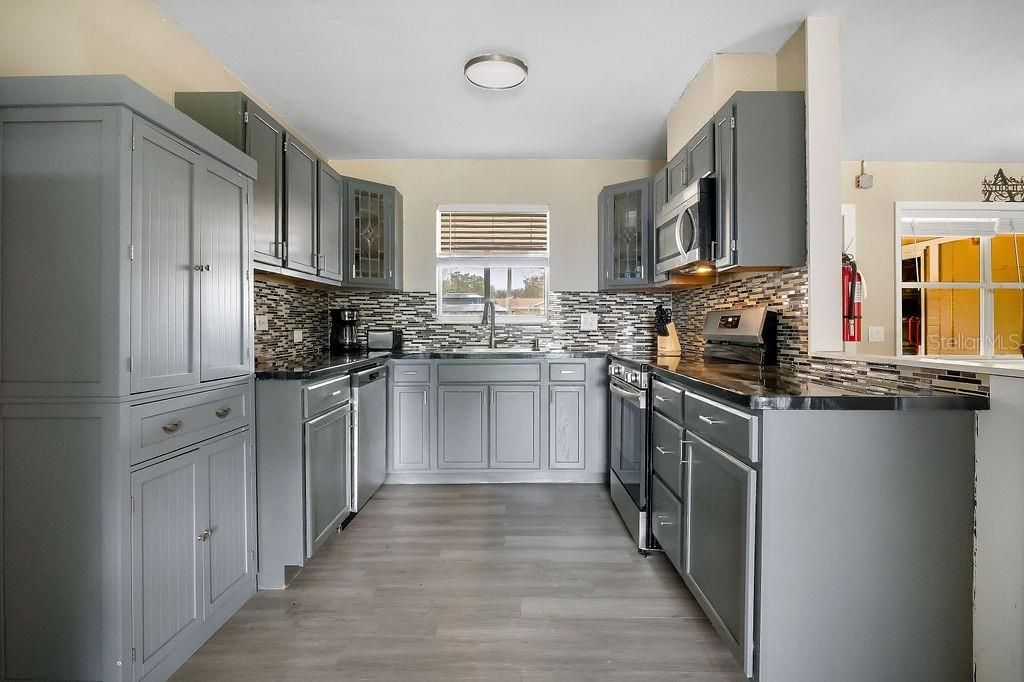 Interior, Kitchen, Wood Texture Flooring