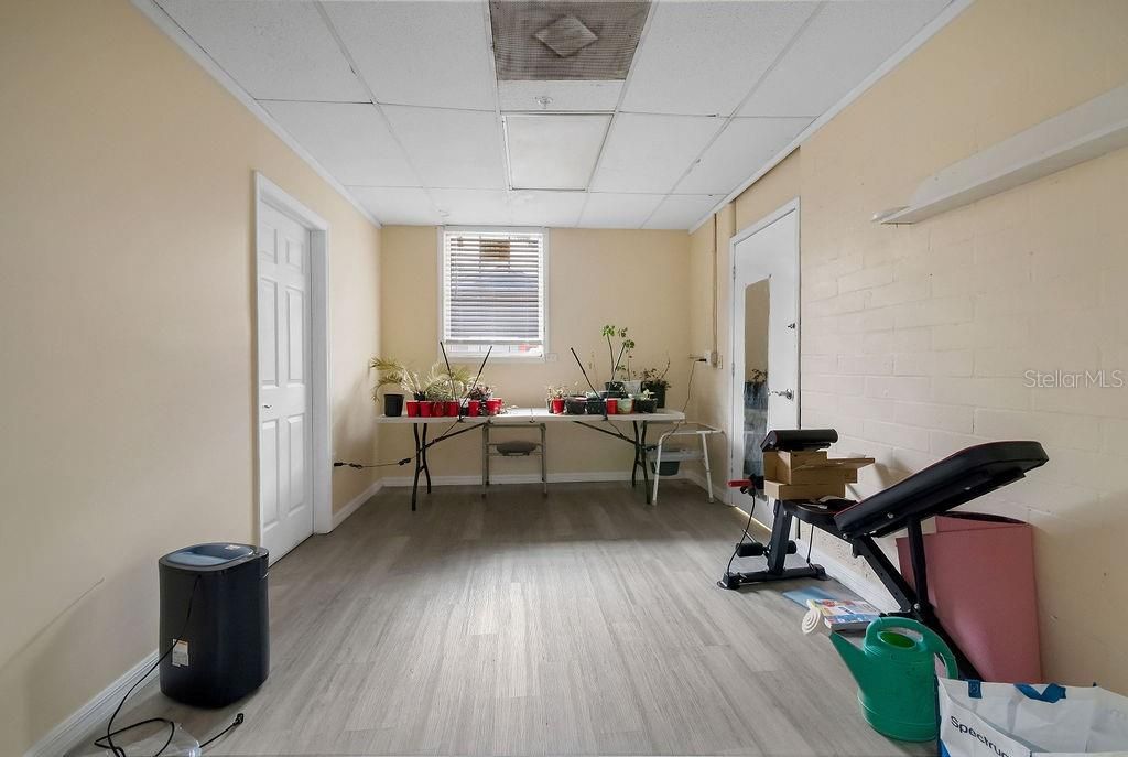 Fitness Equipment, Home Office, Interior, Wood Texture Flooring