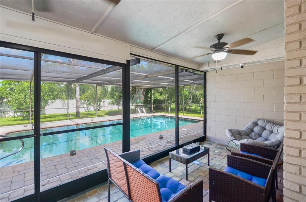 Interior, Pool, Stone Walls, Sun Room