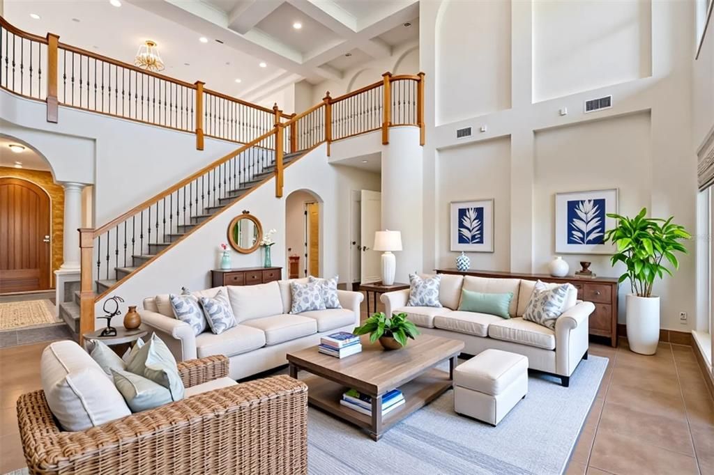 Interior, Living room, Recessed Lighting