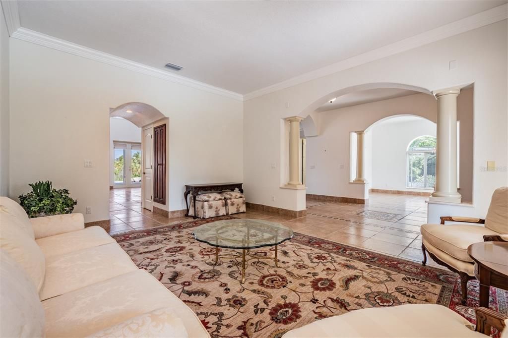 Interior, Living room, Recessed Lighting