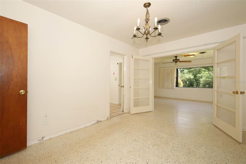 Chandelier, Empty room, Interior