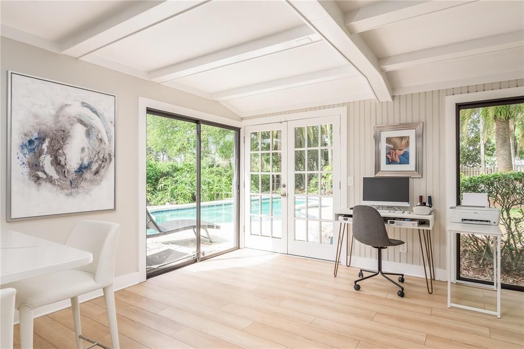 Home Office, Interior, Wood Texture Flooring