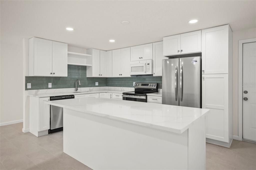 Interior, Kitchen, Recessed Lighting, Stainless Steel Appliances