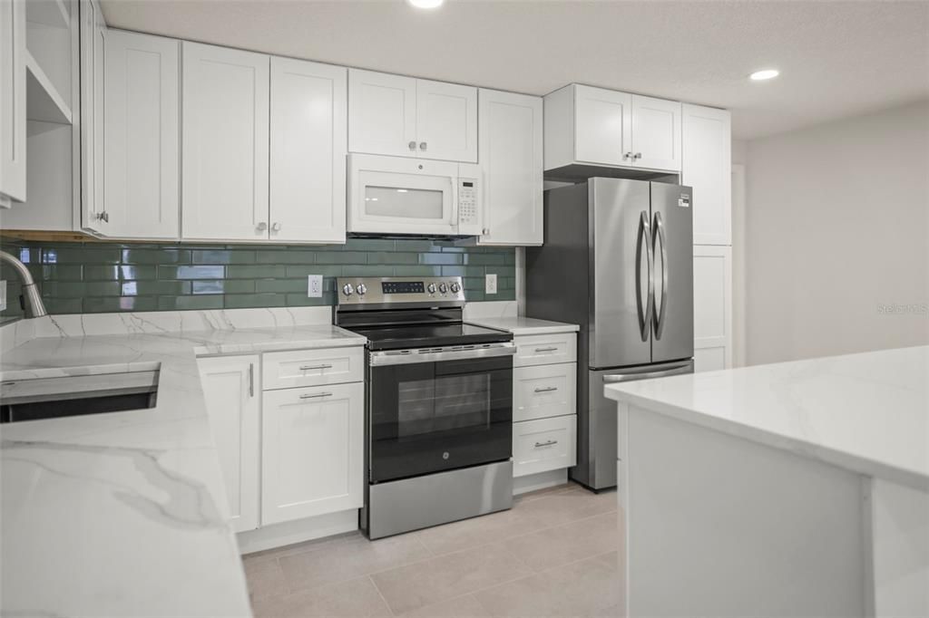 Interior, Kitchen, Recessed Lighting, Stainless Steel Appliances