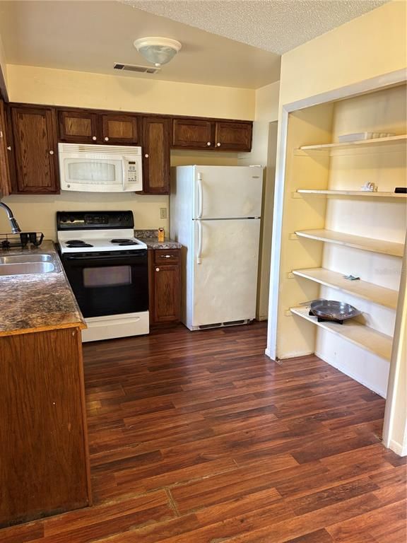 Interior, Kitchen, Wood Texture Flooring