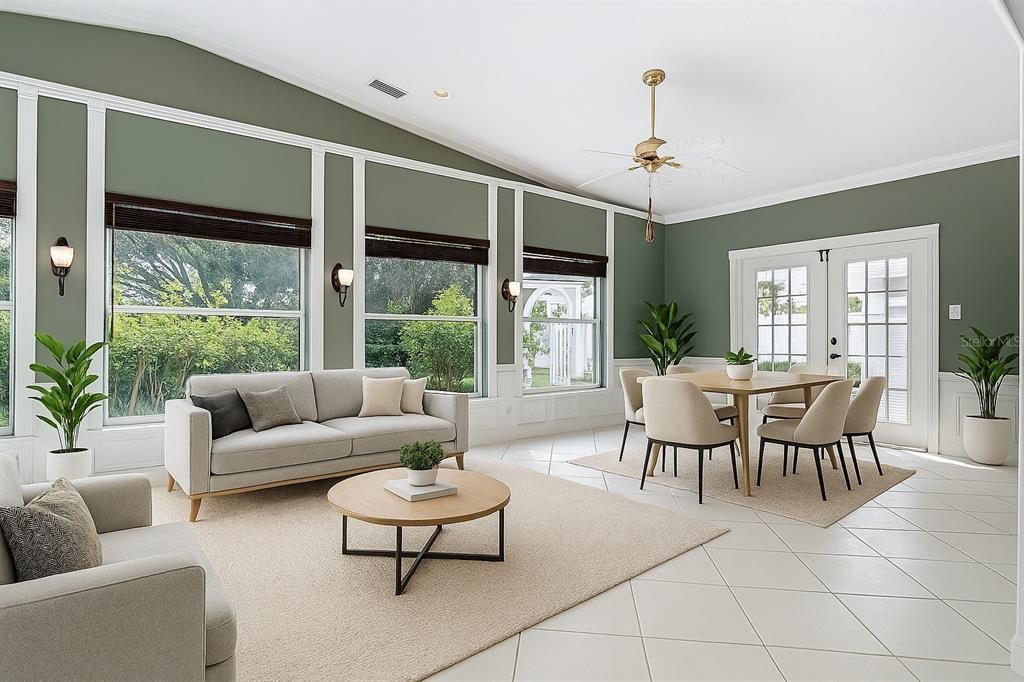 Dining room, Interior, Living room, Recessed Lighting