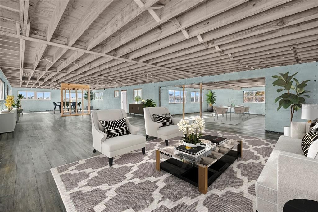 Interior, Living room, Wooden Beams, Wooden Ceilings, Wood Texture Flooring