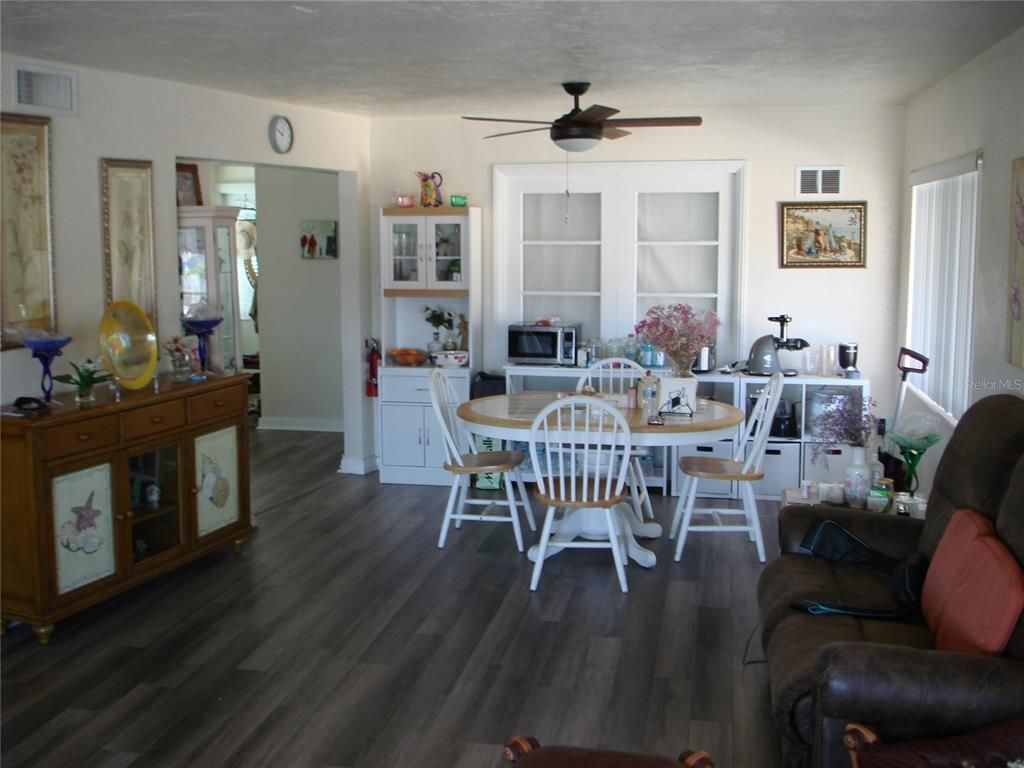 Dining room, Interior, Wood Texture Flooring