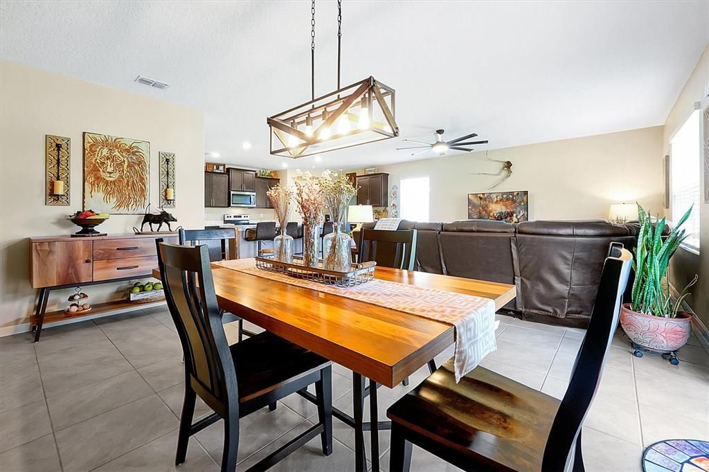 Dining room, Interior, Kitchen, Living room, Pendant Lights, Recessed Lighting, Stainless Steel Appliances