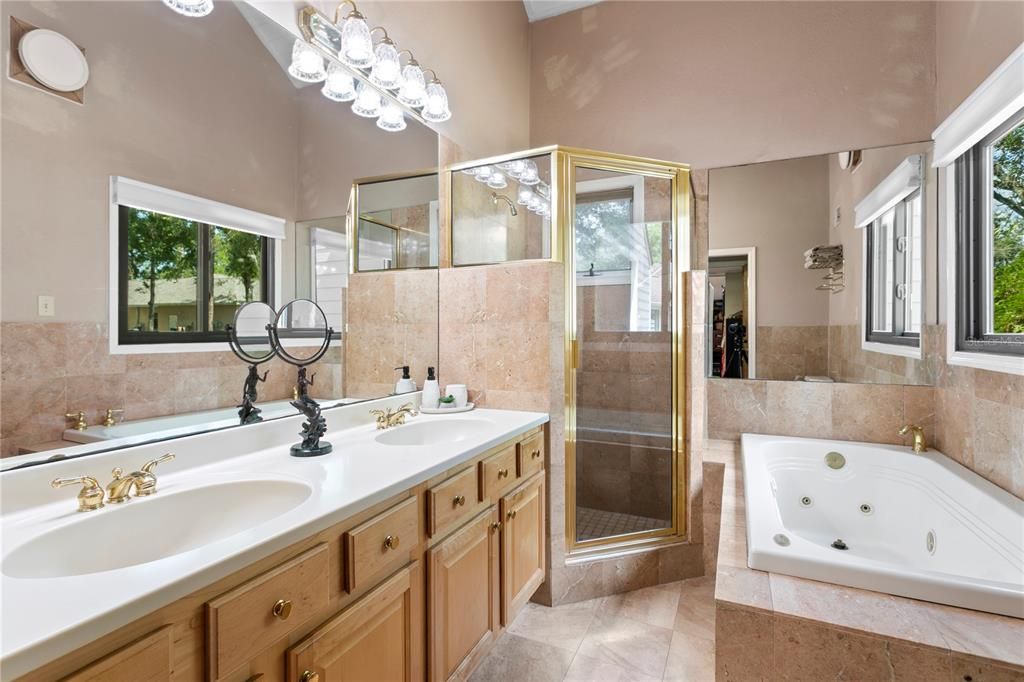 Bathroom, Dual Sink Vanities, Glass Shower, Interior