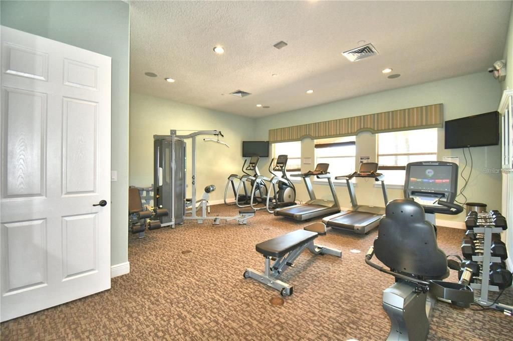 Fitness Equipment, Gym, Interior, Recessed Lighting