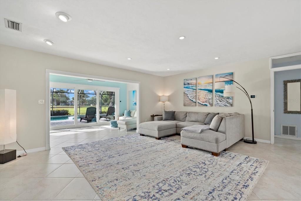 Interior, Living room, Recessed Lighting