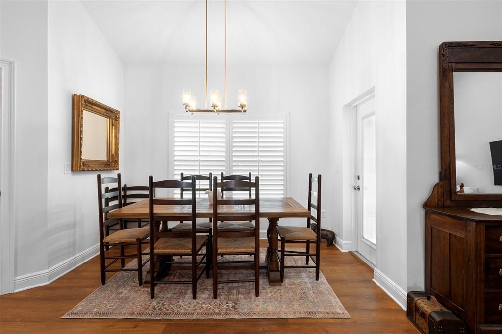 Chandelier, Dining room, Interior, Pendant Lights, Wood Texture Flooring