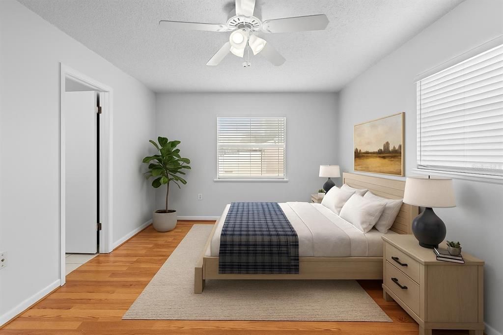 Bedroom, Interior, Wood Texture Flooring