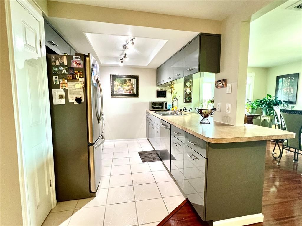 Interior, Kitchen, Wood Texture Flooring