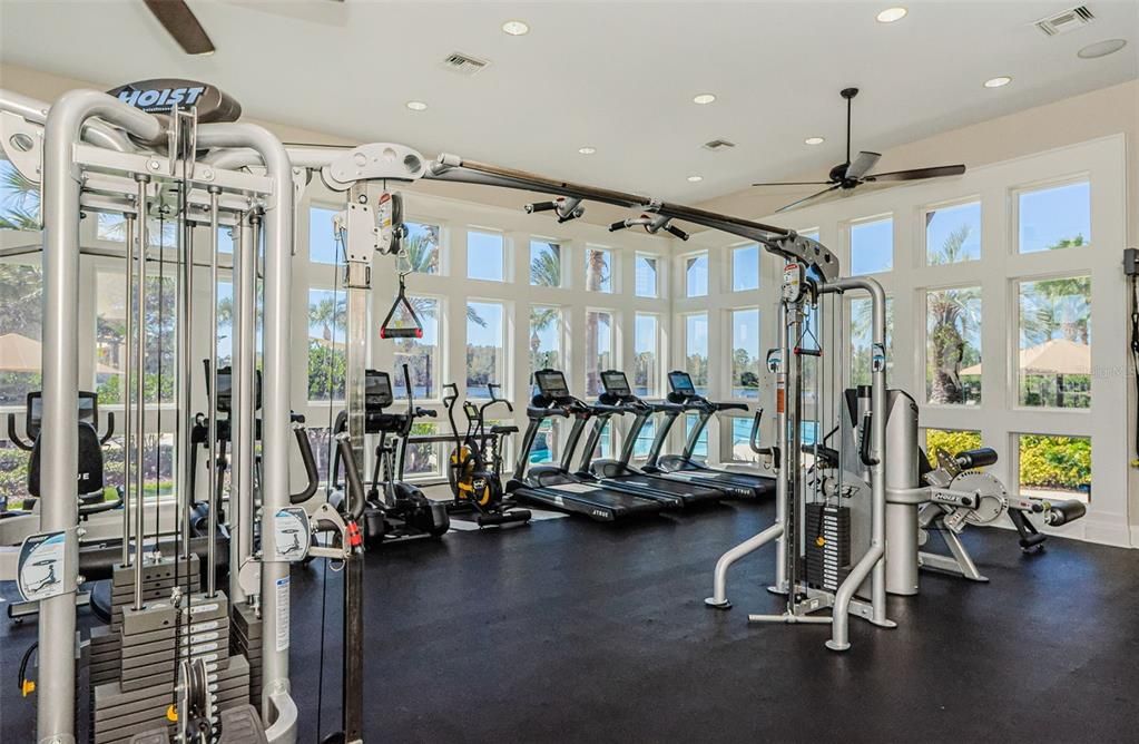 Fitness Equipment, Gym, Interior, Recessed Lighting
