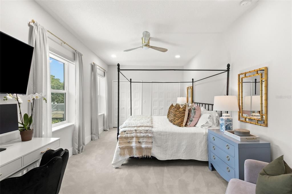 Bedroom, Interior, Recessed Lighting