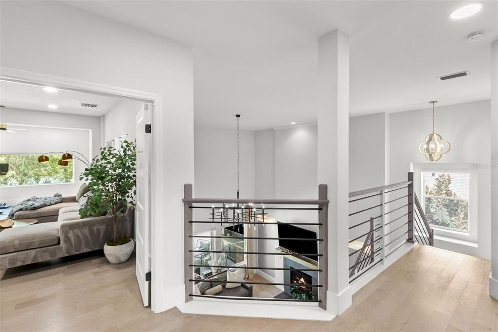 Interior, Living room, Pendant Lights, Recessed Lighting, Wood Texture Flooring
