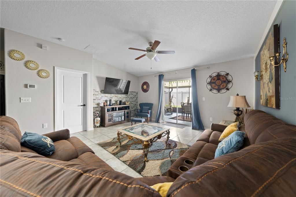 Fireplace, Interior, Living room, Stone Walls